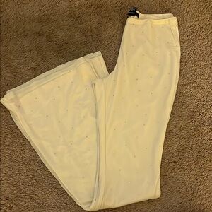 Forever 21 Cream Flare Pants